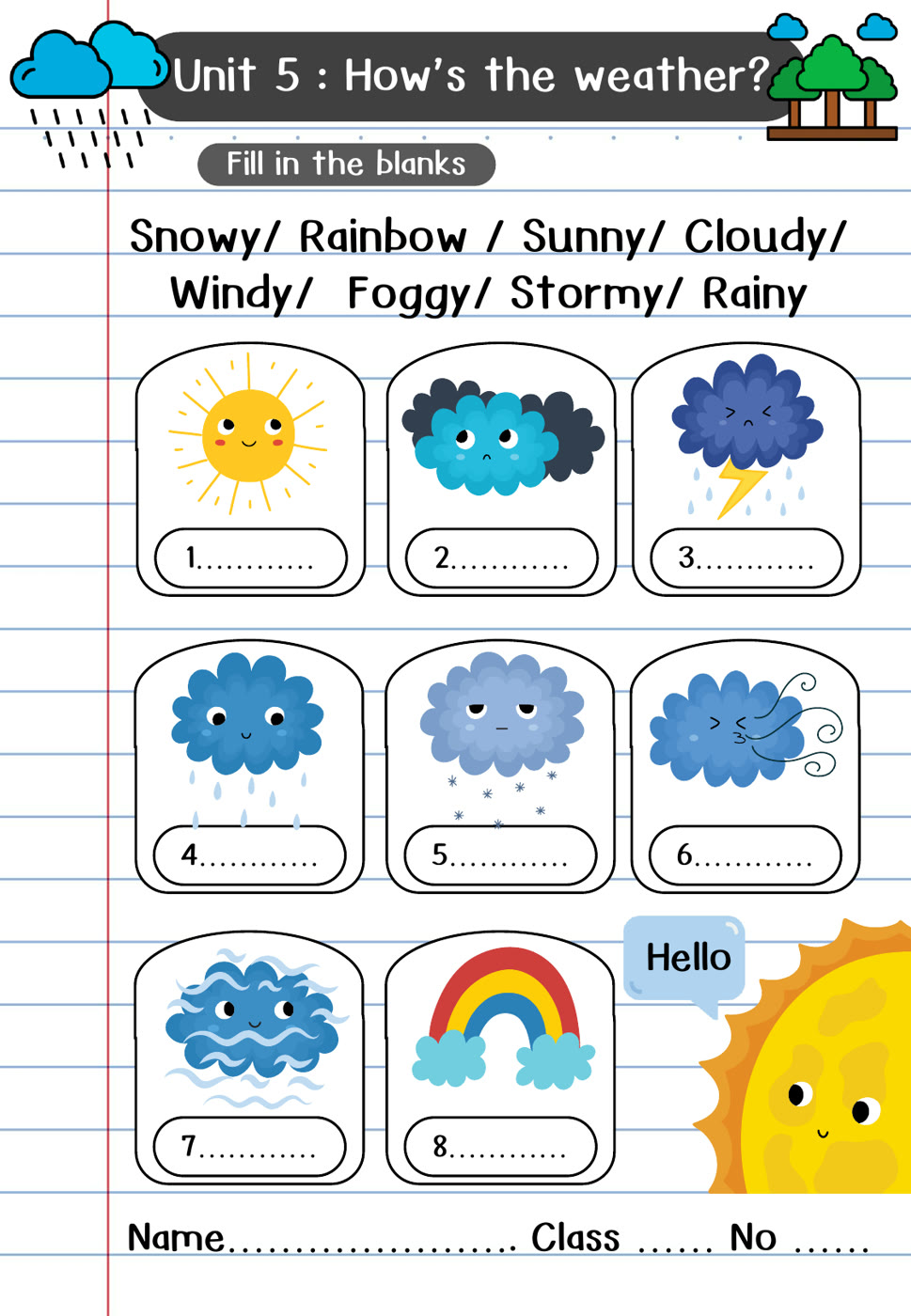 Preview page 1 from Weather Activity Pack