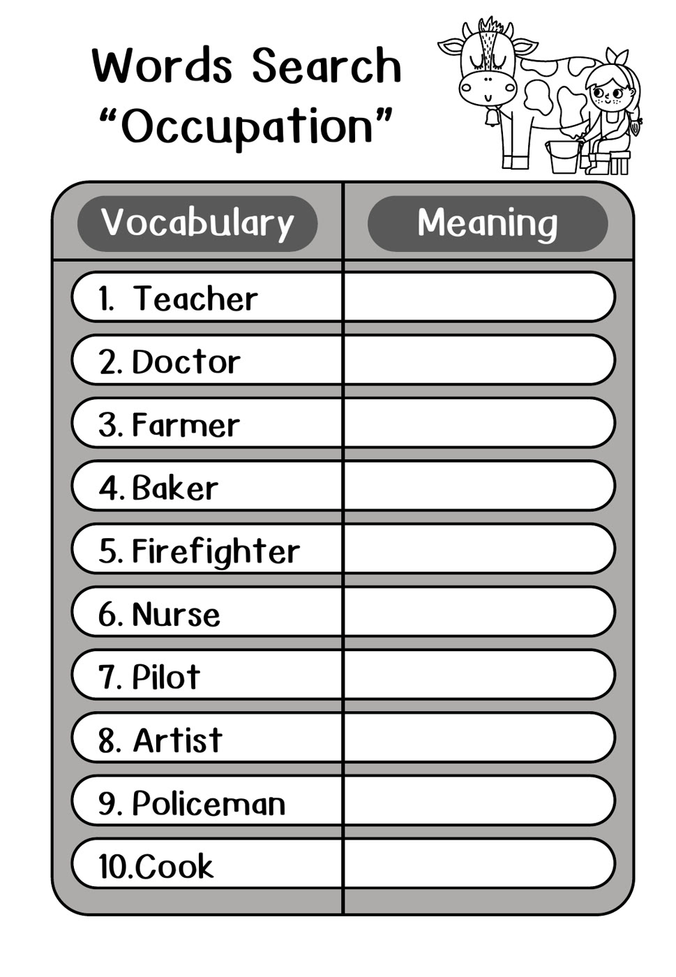 Preview page 2 from Vocabulary Word Search Collection