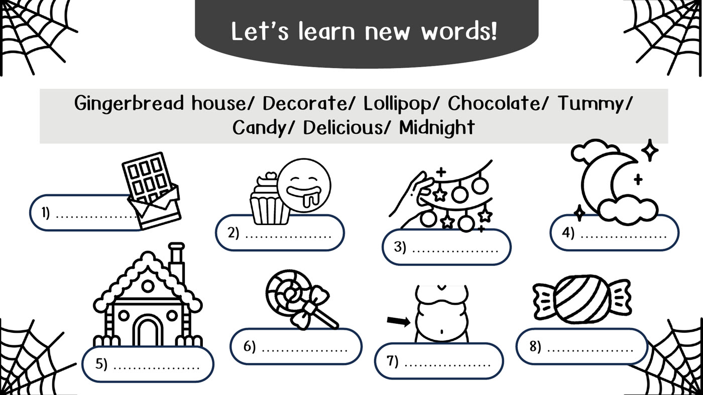 ตัวอย่างหน้าที่ 3 จากชุด นิทานฮาโลวีน